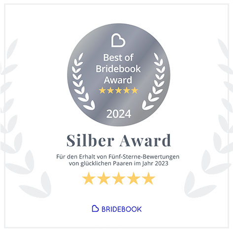Bridebook Award fünf-Sterne-Bewertungen Auszeichnung Bridebook Award fünf-Sterne-Bewertungen Auszeichnung